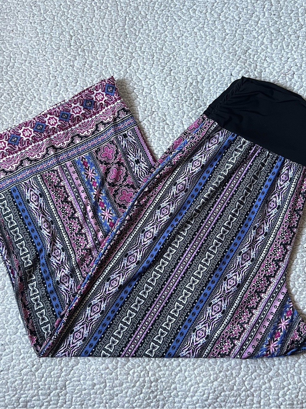 Apt. 9 Pink, Blue & Black Patterned Pantsuit